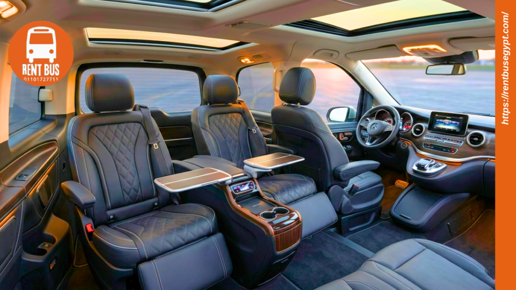 Mercedes Viano luxury interior with comfortable passenger seats