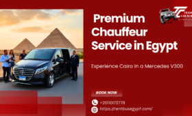 Luxury Car Rental Egypt - Mercedes V300 Rent Bus Egypt