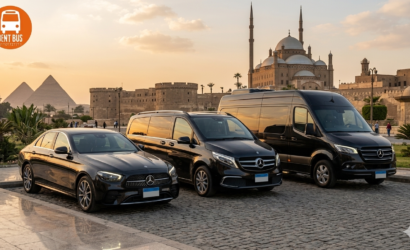Full Mercedes fleet rental Egypt including V250, Sprinter, and E200 for premium VIP transportation.