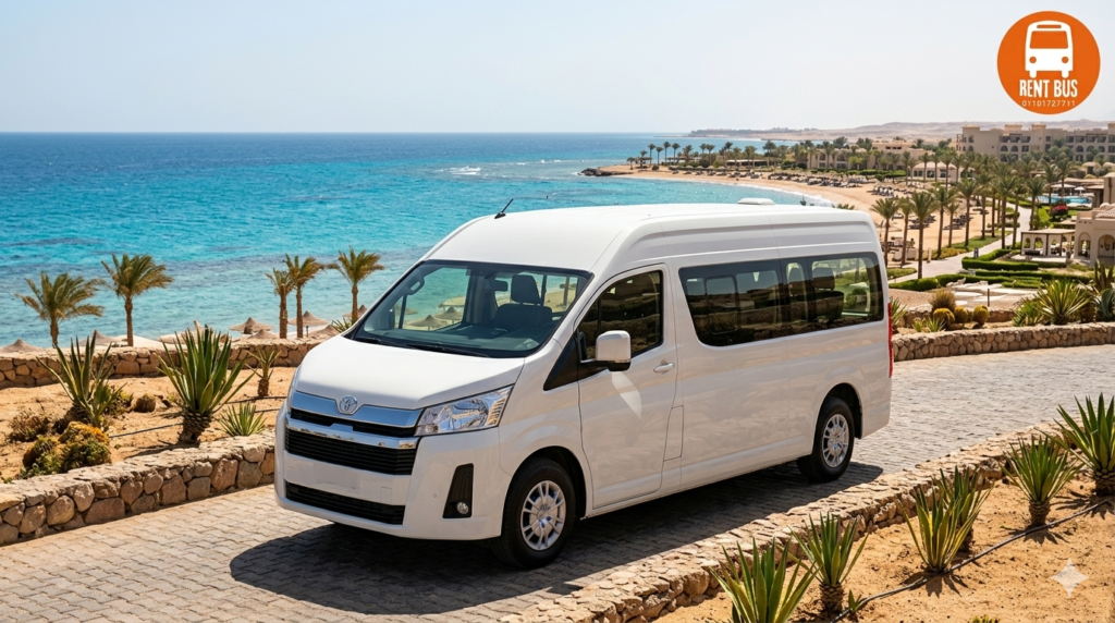 Toyota Hiace rental Egypt for luxury trips to Hurghada and El Gouna resorts