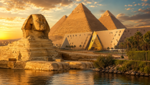 Egypt Travel Guide 2026 featuring the Pyramids of Giza, the Grand Egyptian Museum, and luxury tourism in Egypt