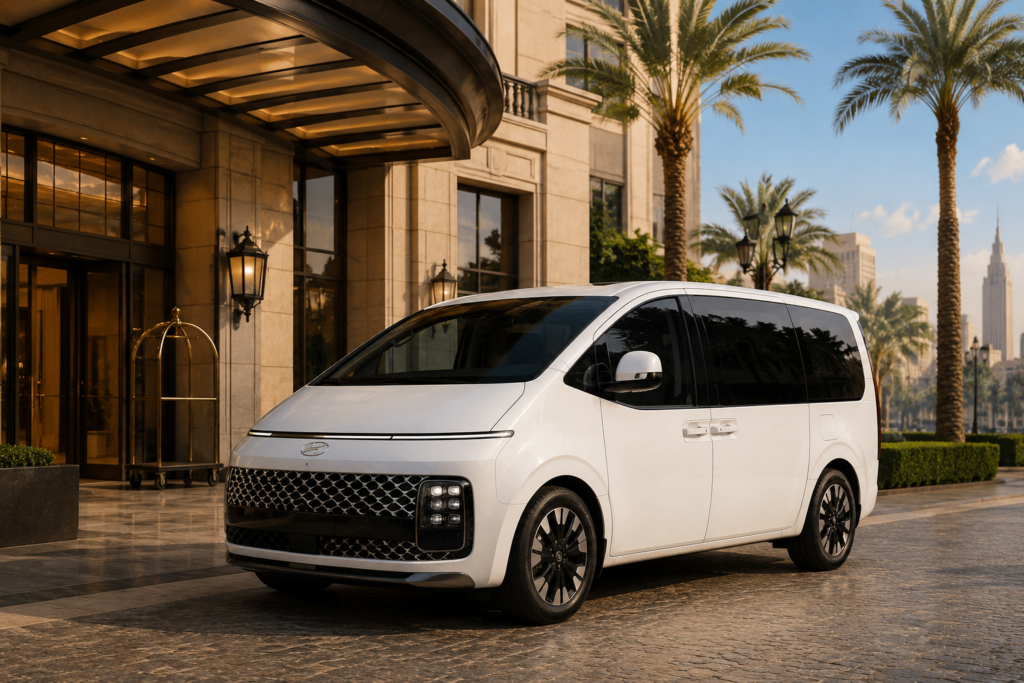 Hyundai Staria luxury van for family travel in Egypt