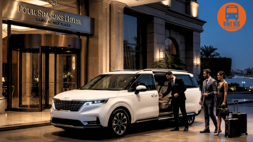 Kia Carnival Rental Egypt luxury hotel transfer service