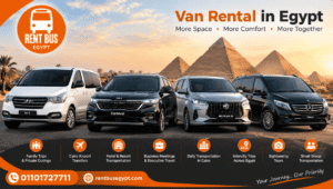 Van rental in Egypt with driver for family transportation